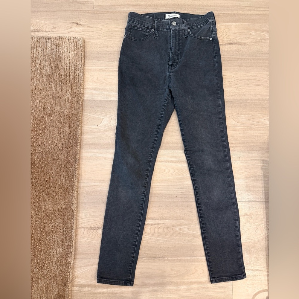 Madewell Women's Washed Black 11” High Rise Skinny Jeans